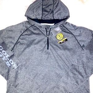 GOLD’S GYM Gray Hooded Pullover Shirt M